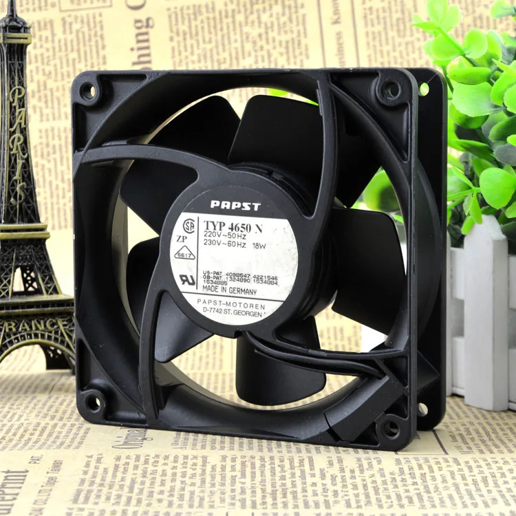 Высокотемпературный металлический вентилятор TYP4650 N 12038 230V 18W120x120x38 мм