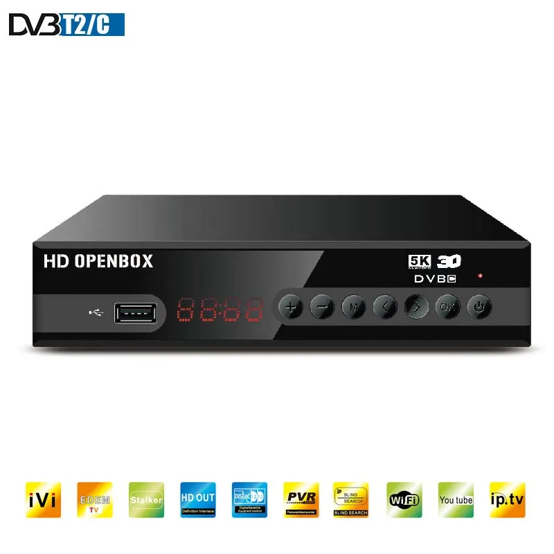HD Цифровой MPEG4 DVBT2 ТВ приемник Поддержка H.264 1080P наземный приемник