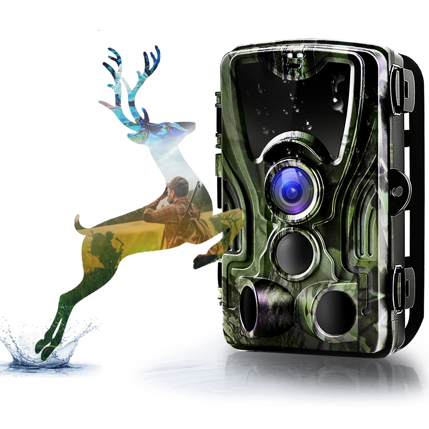 HC801 охоты Камера 20MP 1080P ночное версия невидимый инфракрасный светодиодный дикий s
