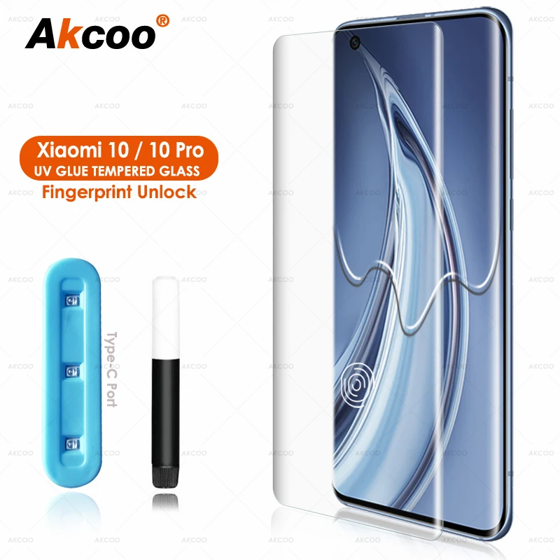 Akcoo Mi 10 Pro защита для экрана УФ пленка Xiaomi закаленное стекло mi Ультра стеклянная с