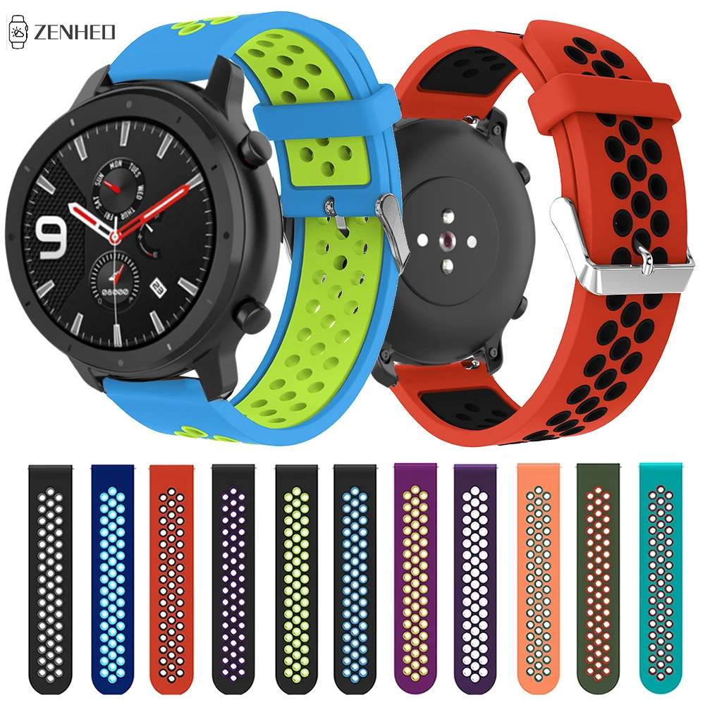 

Ремешок силиконовый для Xiaomi Huami Amazfit GTR 42 мм, сменный Браслет для наручных часов Huami Amazfit Bip BIT Lite Youth, 20 мм
