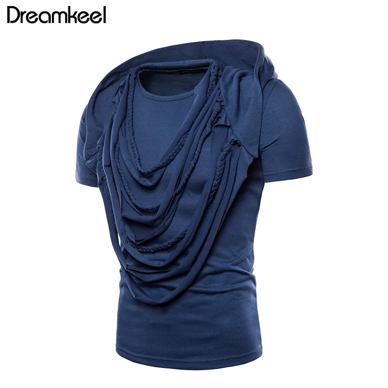 Мужская футболка в стиле хип-хоп с кисточками необычный дизайн панк-рок уличная