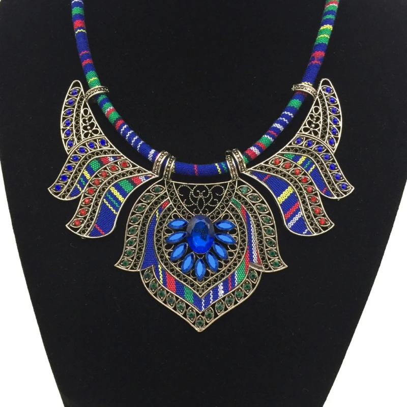 

Chunky Bib Statement Torque Choker Bohemia Indian African Egypt Tribal Necklaces