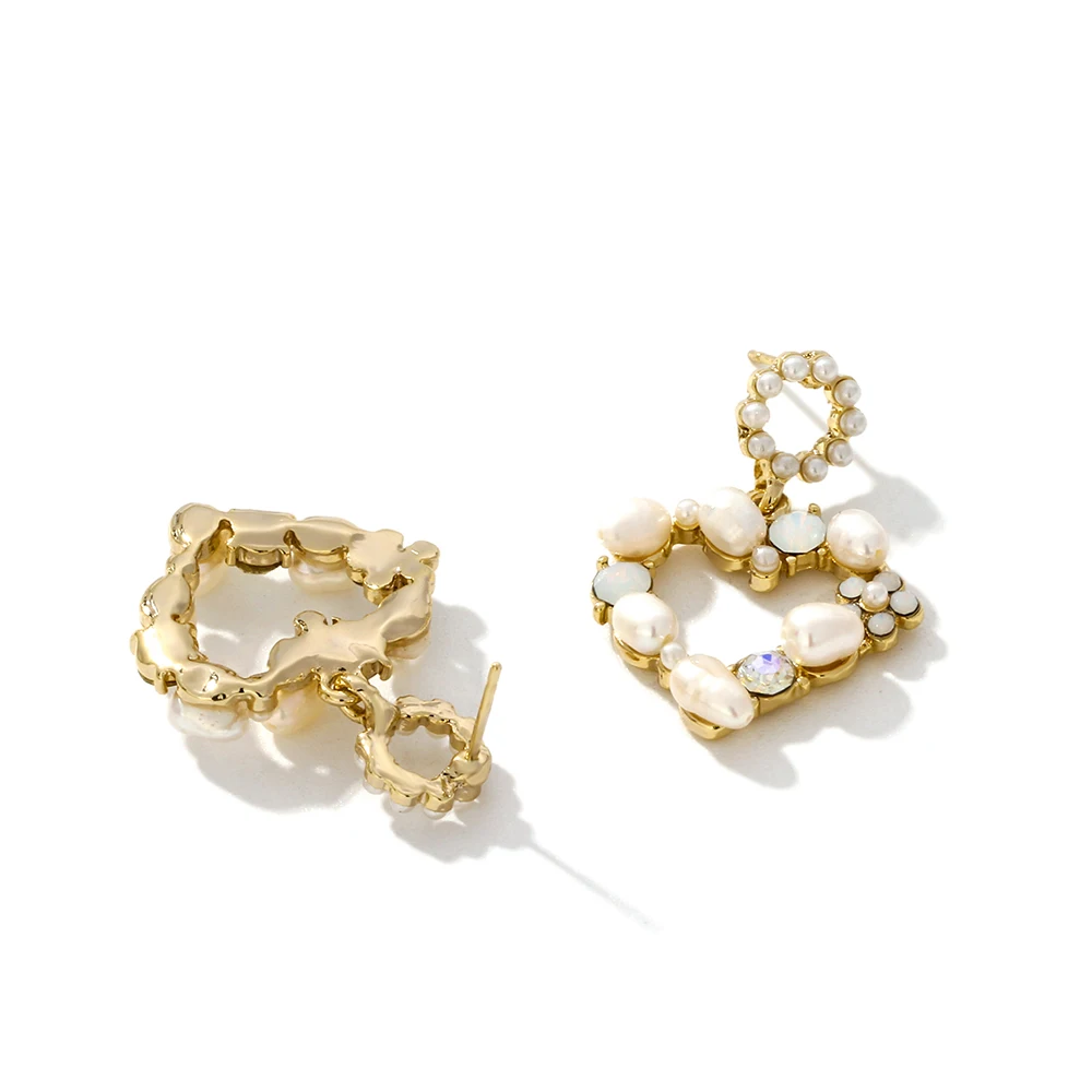 Yhpup милые романтические геометрические висячие серьги в форме сердца с