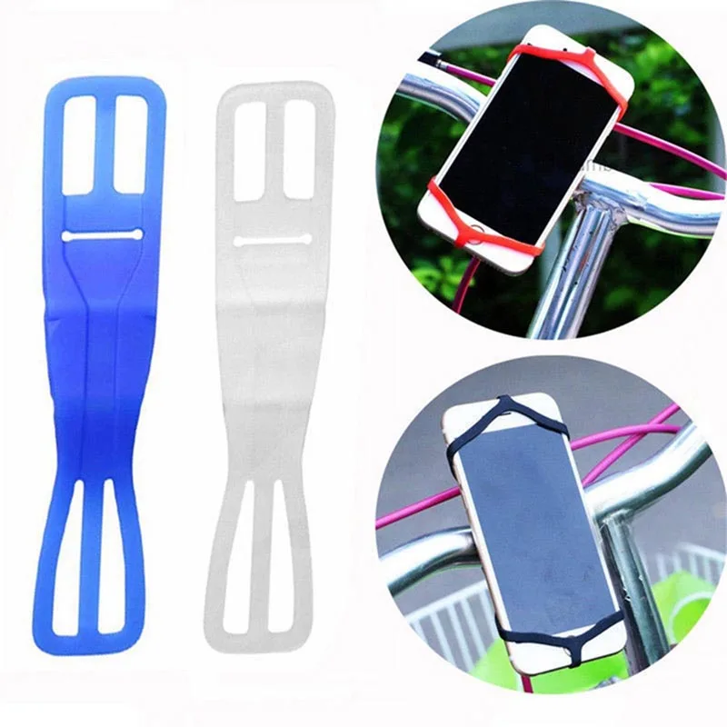 Silicone Bike Phone Holder Band Universal Bicycle Motorcycle Handlebar Mount Mobile Clip iPhone Samsung GPS Tape BC0167 | Спорт и