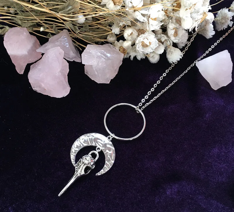 

Morrigan Goddess Necklace/ Morrigan / Raven Queen Necklace. Pagan, Wicca, Witch, Goddess Jewelry