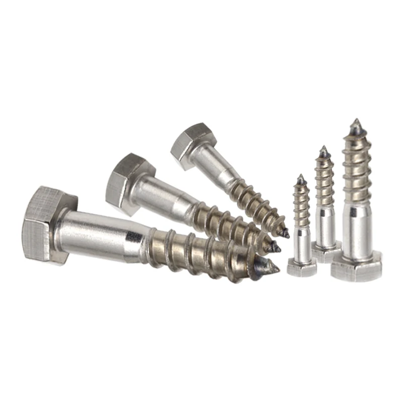 2-10 PCS External Hex Head Self Tapping Screw M6 M8 M10 304 Stainless Steel Material Large Long Hexagon head Wood screws images - 6