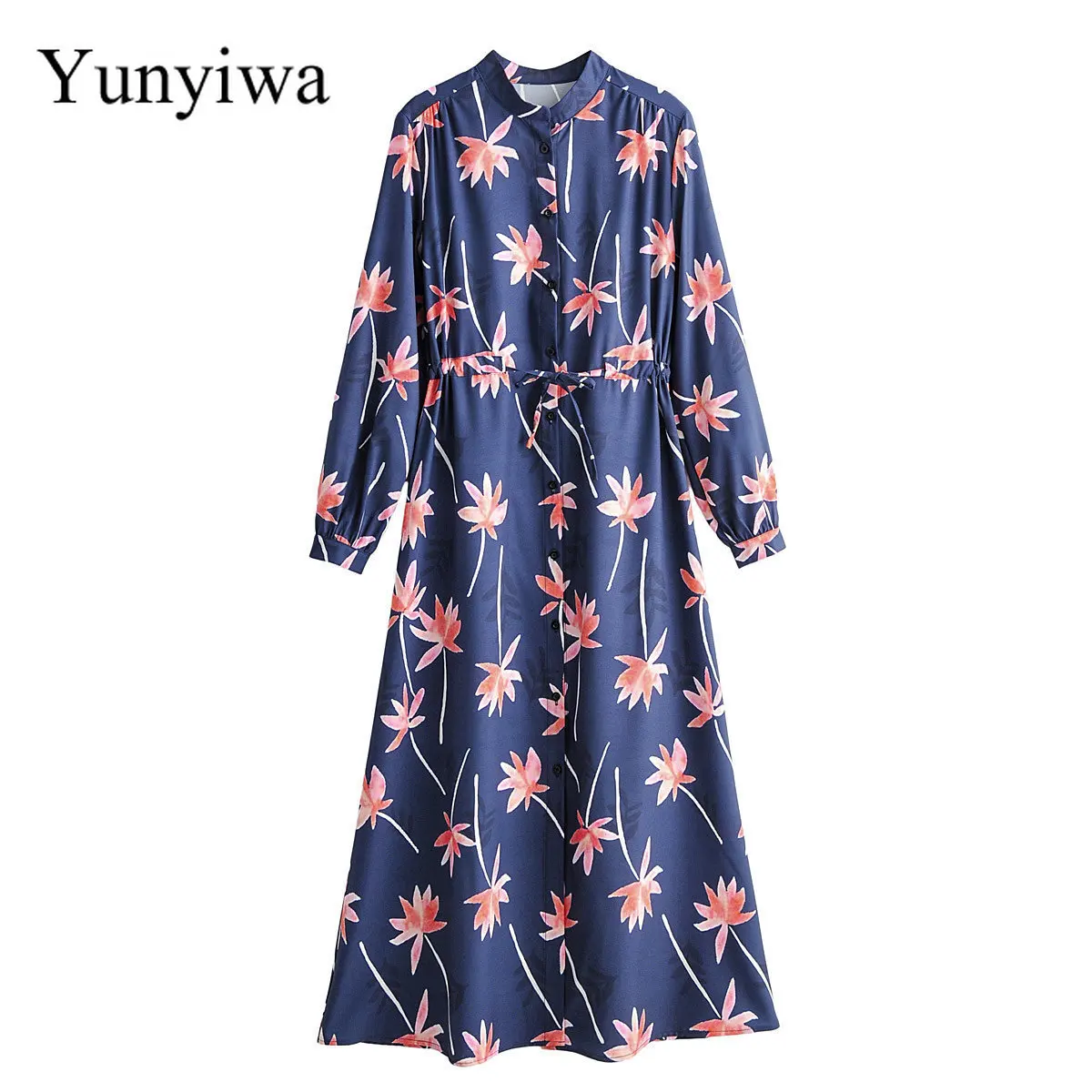 2020 платье с длинным рукавом и поясом повседневные женские платья для вечеринок