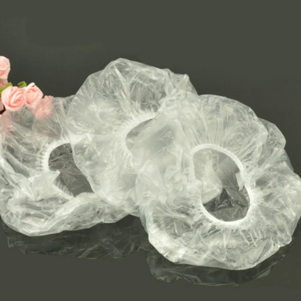 100 шт одноразовые шапочки для душа чистая шляпа спа парикмахер отель Одиночная