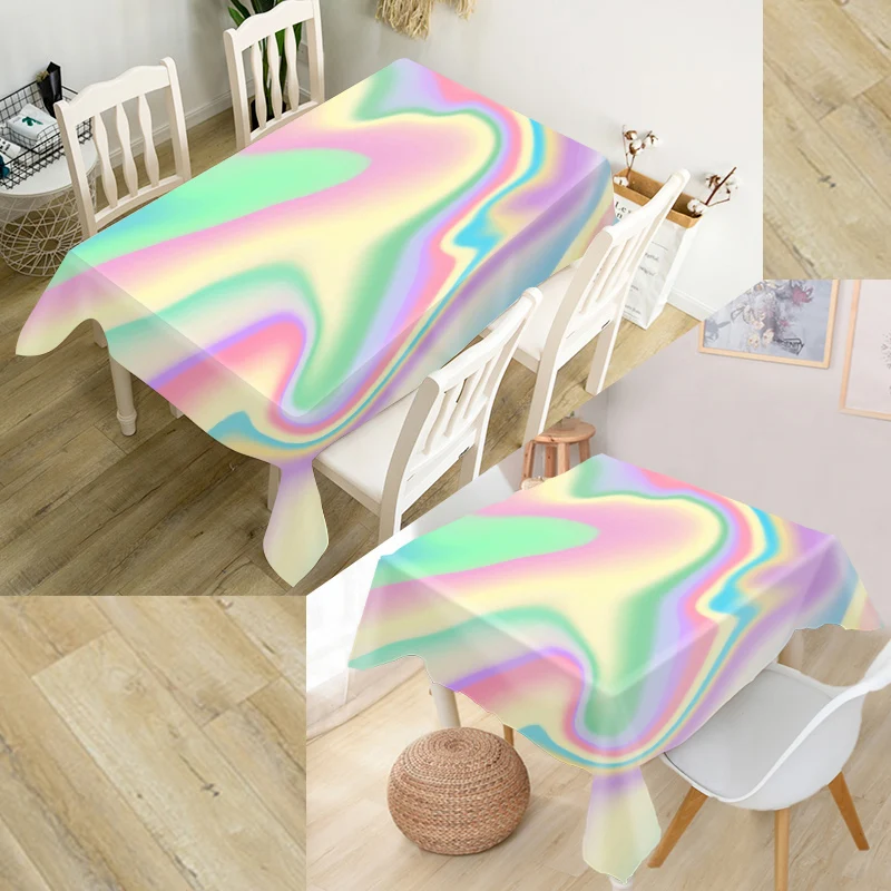 Новинка Красивая 3D скатерть голографические фоны оксфордская ткань