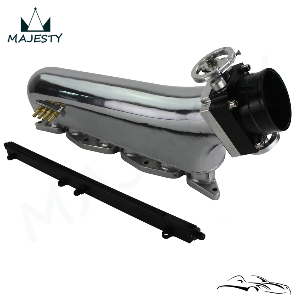 

Впускной коллектор + Топливная рампа + Корпус обратной дроссельной заслонки 90 мм, подходит для Toyota 1JZ-GTE Black