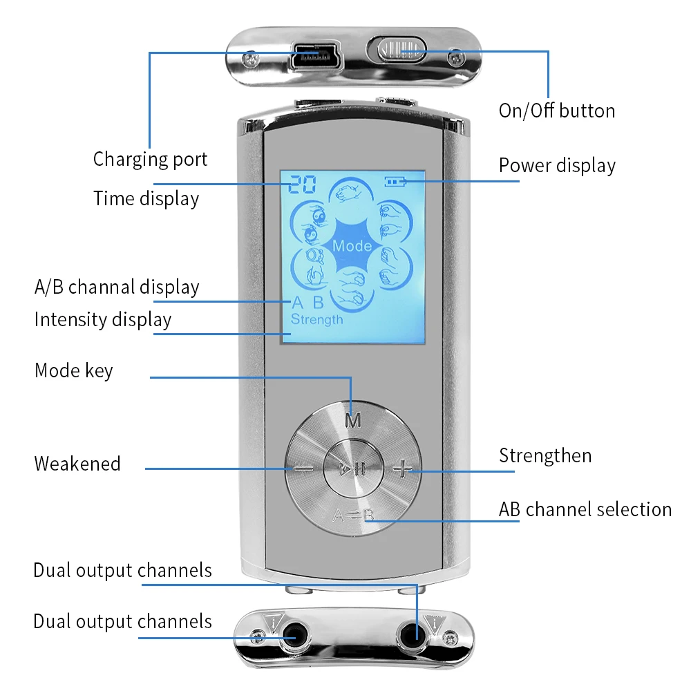 Body Massage EMS Electric Tens Massager Muscle Stimulator Acupuncture Digital Therapy Machine Electrostimulator Healthy Care | Красота и