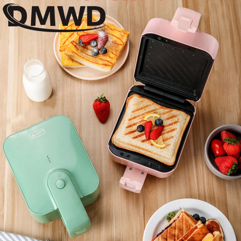 DIY Sandwich Maker Oven Breakfast Machine Hot Plate Light Food Waffle Maker Multi-Function Heating Toast Pressure Grill Toaster