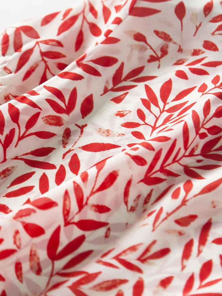 Тонкая женская блузка с принтом из натурального шелка летняя коротким рукавом 2020