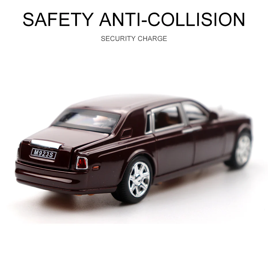 Модель 1/24 года. Модель Rolls-Royce из красного металла. Модель высокого масштаба. Модель для моделирования автомобиля. Игрушечный подарок из сплава