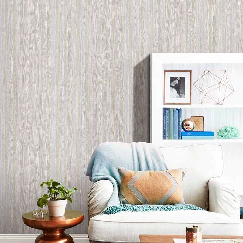 

Self Adhesive Wallpaper Wood Grain Effect Waterproof Thick PVC Wallpaper Peel Stick Rolling Paper