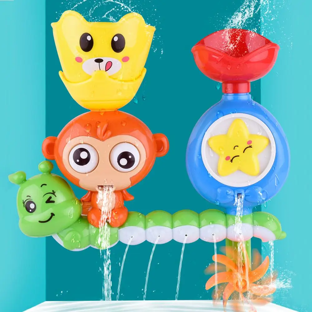 

Children Kids Bath Toy Wall Sunction Water Play Sprinkler Educational Game