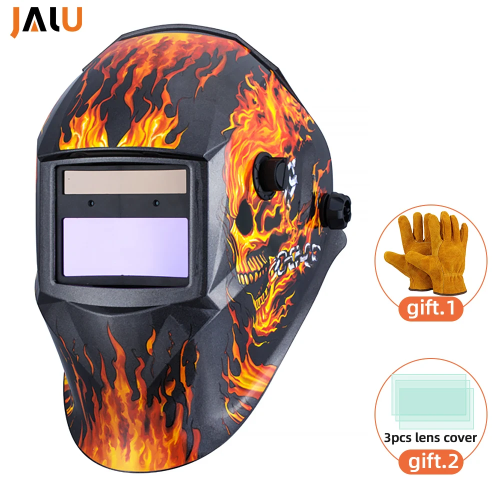 Шлем сварочный с перчатками подарок для сварки автоматический шлем на солнечной