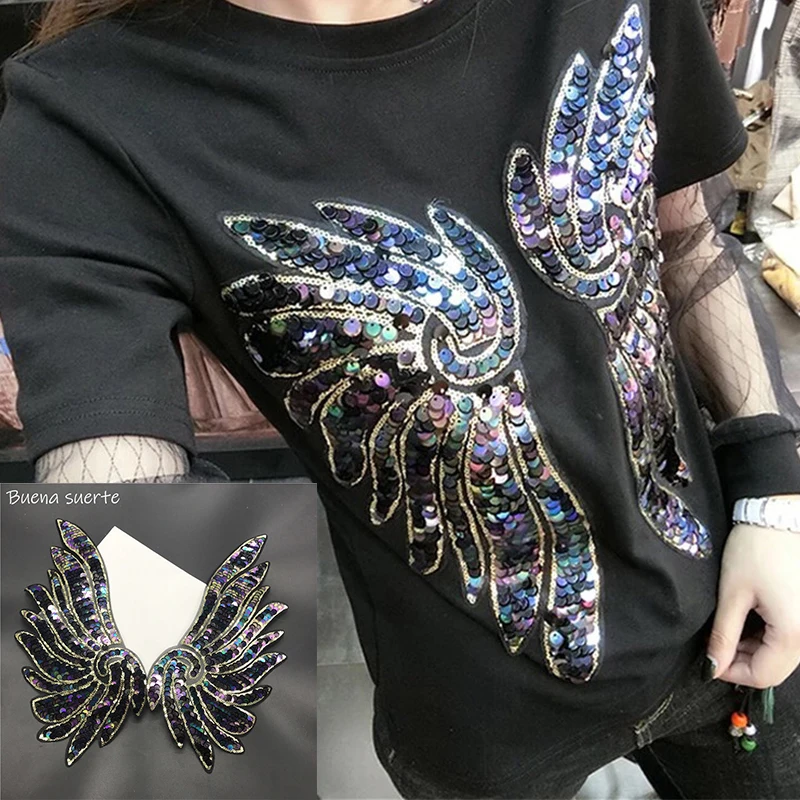 1 пара блесток сделай сам крылья ангела утюжок на нашивках для детской одежды