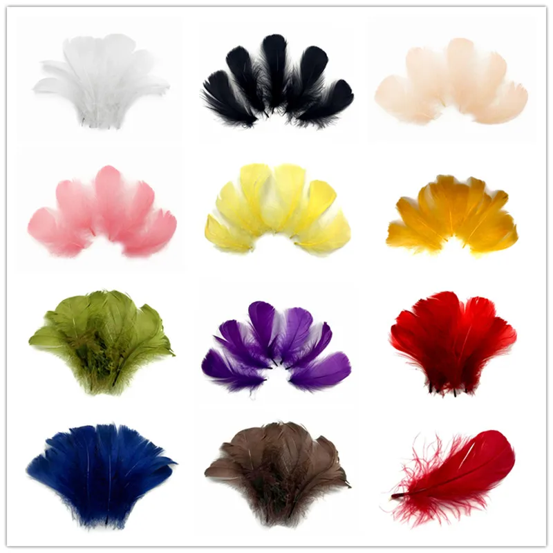 100 шт. мини вес 4 8 см гусиная кожа свободные перышки мягкие гусиные DIY проекты