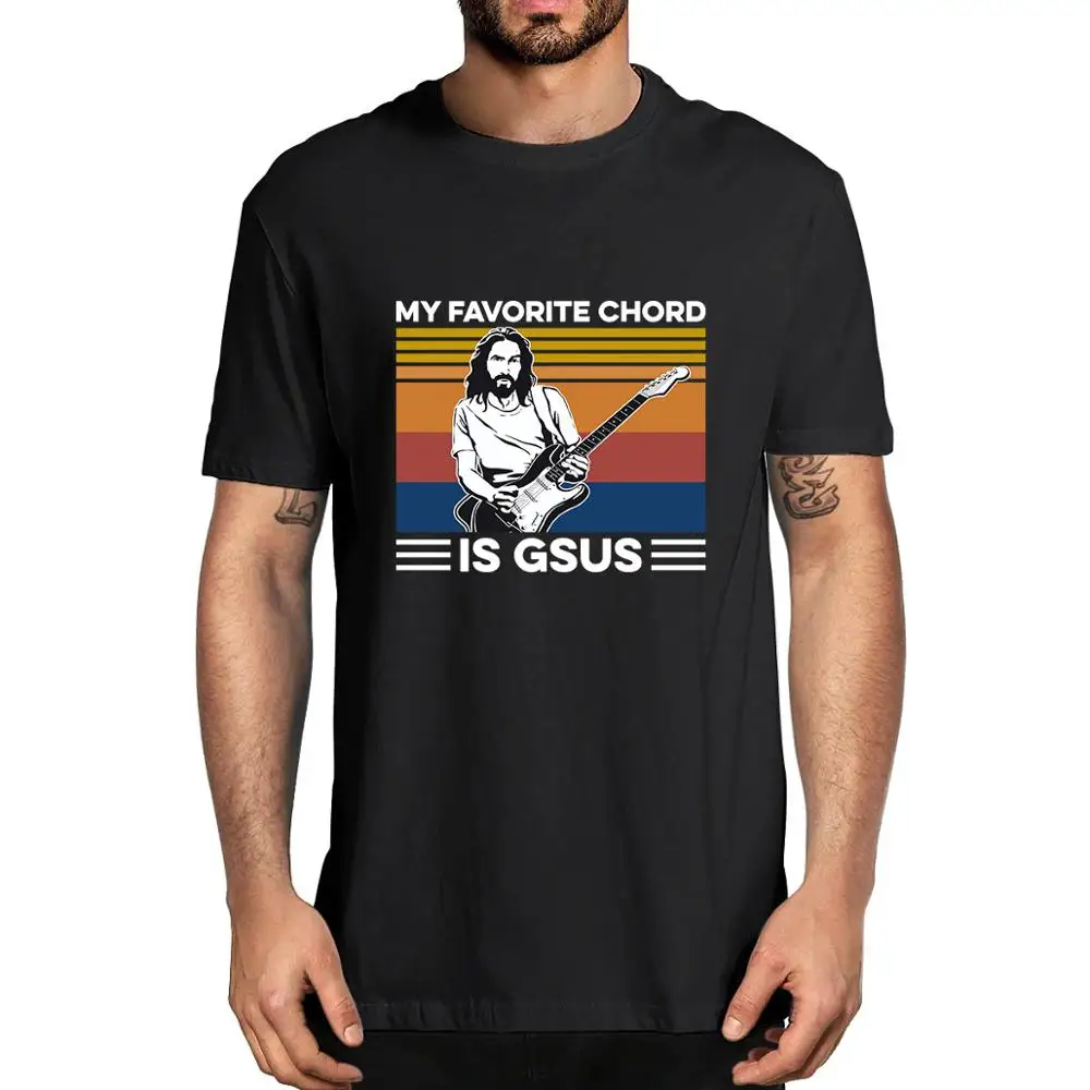 

XS-3XL My Favorite Chord is Gsus 2020 fashion summer top Vintage Men's T Shirt