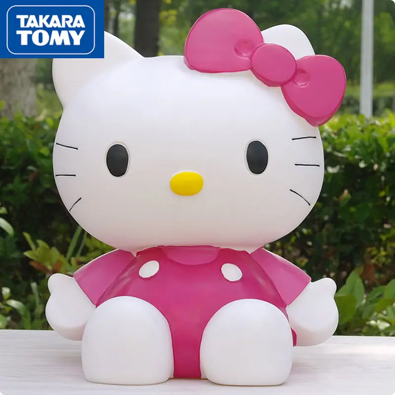 

TAKARA TOMY Fashion Cartoon Hello Kitty Vinyl Unbreakable Piggy Bank Simple Creative Piggy Bank Children's Birthday Gift
