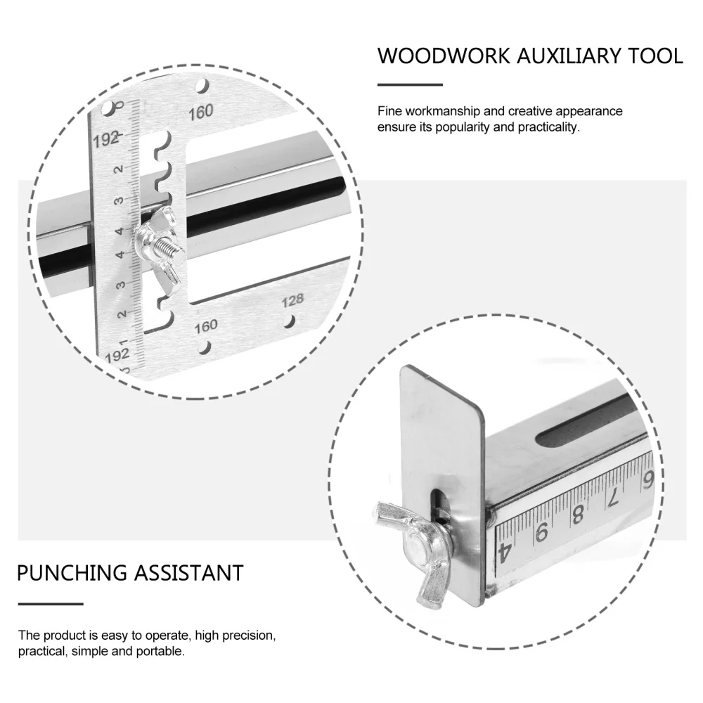 

Woodwork Handle Punching Locator Punching Assistant Tool Adjustable Locator