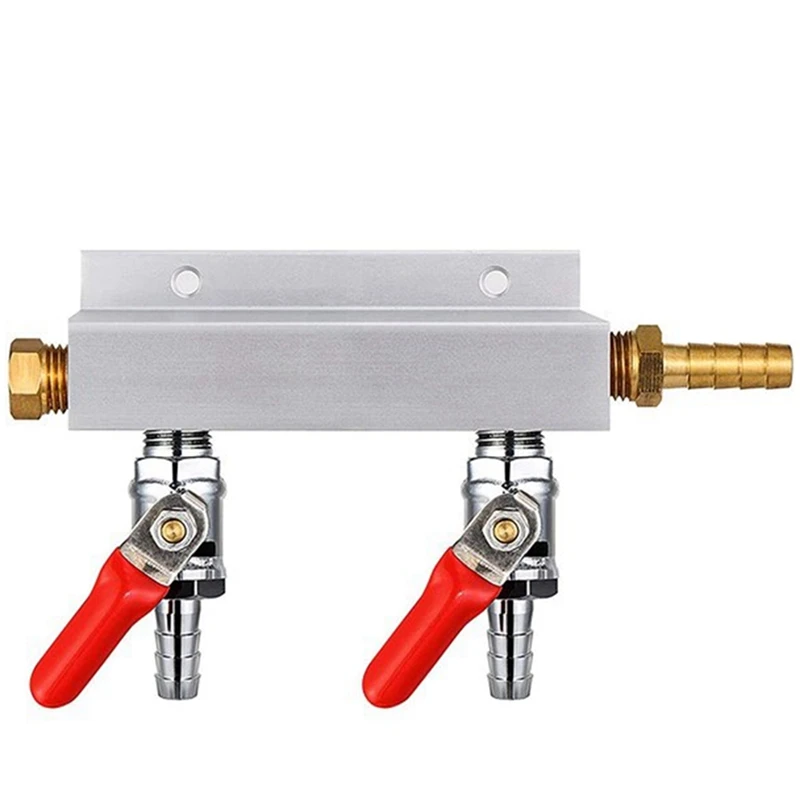 

New CO2 Air Distribution Manifold Splitter Draft Beer Barrel With Check Valve Homemade Beer Brewing Tool