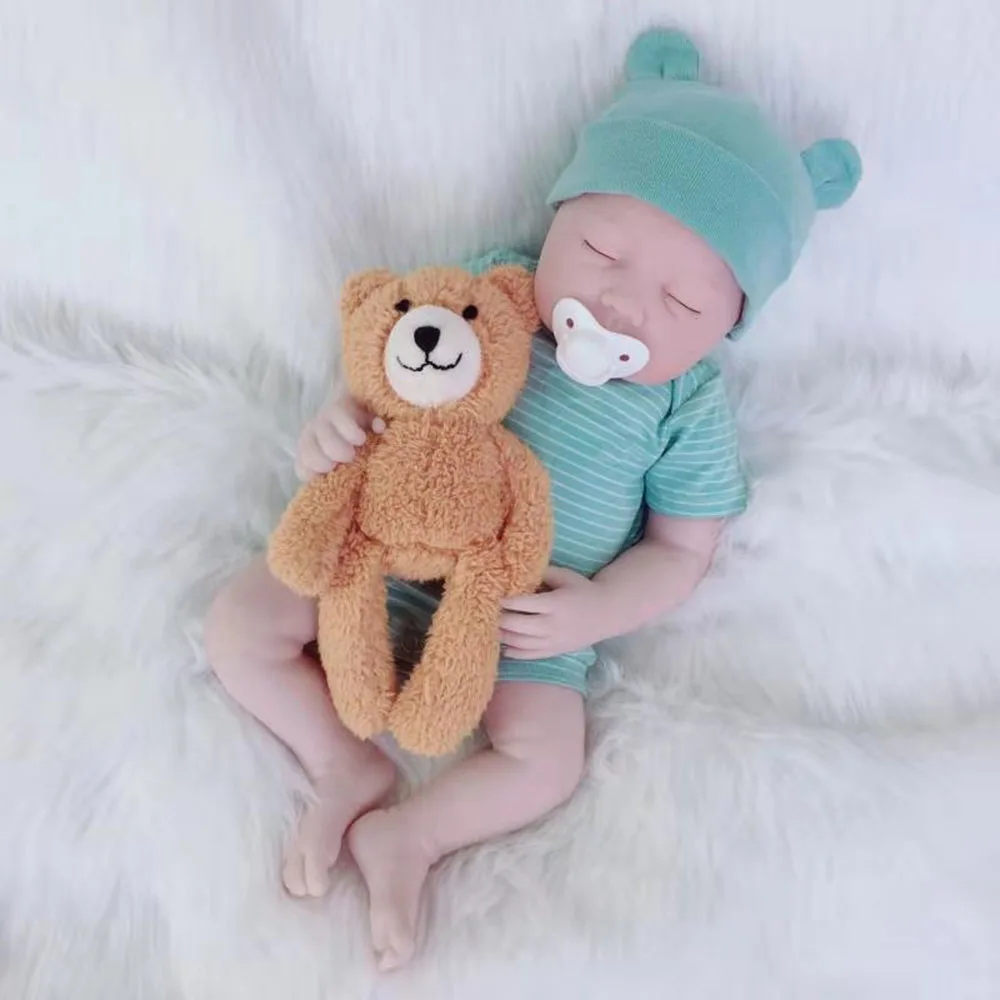 bear(yellow brown) Avani кукла полумягкая силиконовая виниловая Детская кукла Реалистичная новорожденная Детская кукла Реалистичная кукла реборн для детей - Цвет: bear(yellow brown)