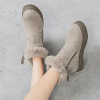 women boots 2021 new winter boots with platform shoes snow botas de mujer waterproof rivets low ankle boots female women shoes