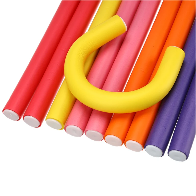 10 штук упак. мягкие щипцы для завивки Волос Ролик Бенди ролики DIY волшебные бигуди