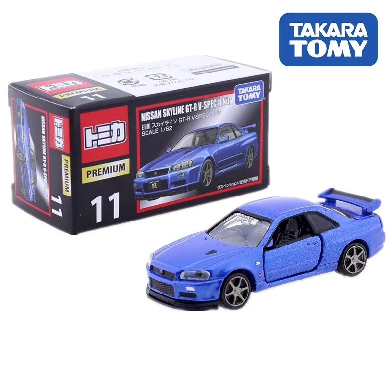 TAKARA TOMY Tomica Premium 1: 62 Nissan Skyline GT-R V-SPEC II Nur#11 литая модель автомобиля Игрушечная машина игрушки для мальчиков