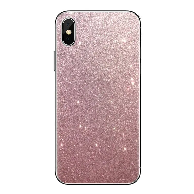 Rose gold glitter sparkles Pastel TPU Case For Samsung Galaxy S2 S3 S4 S5 MINI S6 S7 edge S8 S9 Plus Note 2 3 4 5 8 Coque Fundas |