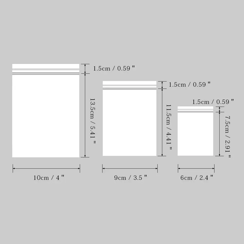 

Clear Zip Lock Bag Plastic Packaging Pouches Sealing Zipper Plastic Bags Jewelry / Food ziplock Storage Bag
