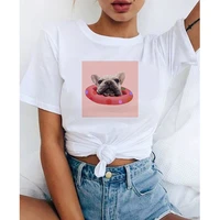 fashion dog graphic t shirts female t shirt kawaii streetwear cartoon tees women t shirt short sleeve harajuku ropa mujer