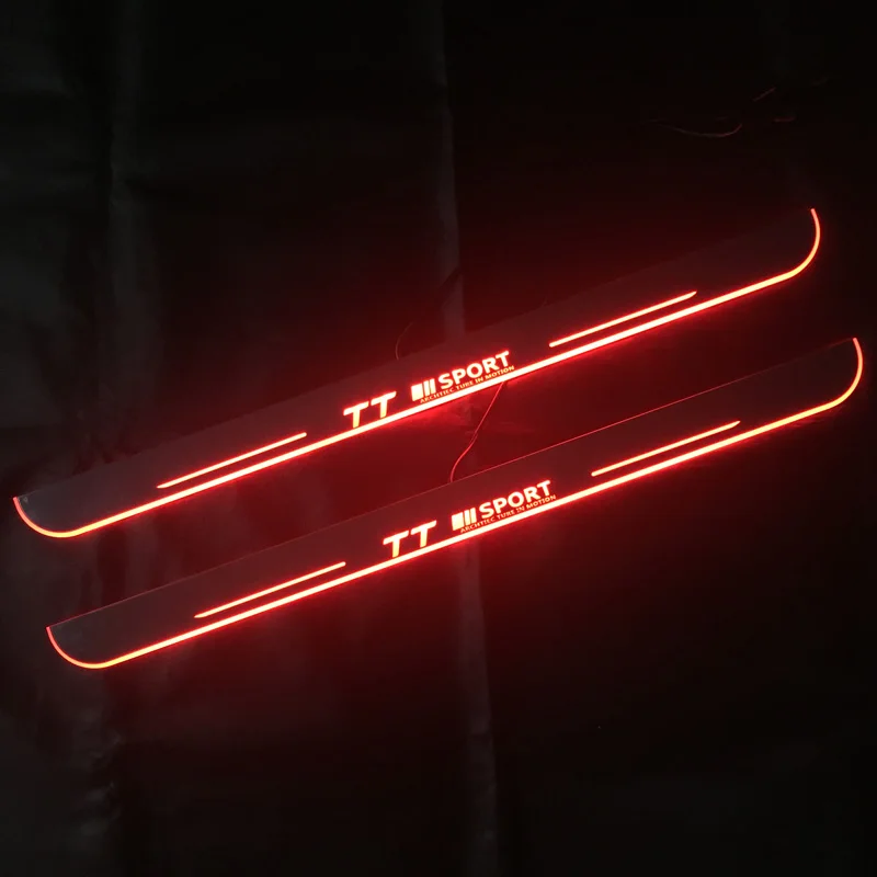 

Upgraded LED Door Sill Plate Moving Light Pathway Light For Audi TT Quattro Roadster Coupe Acrylic Welcome Pedal Car Scuff