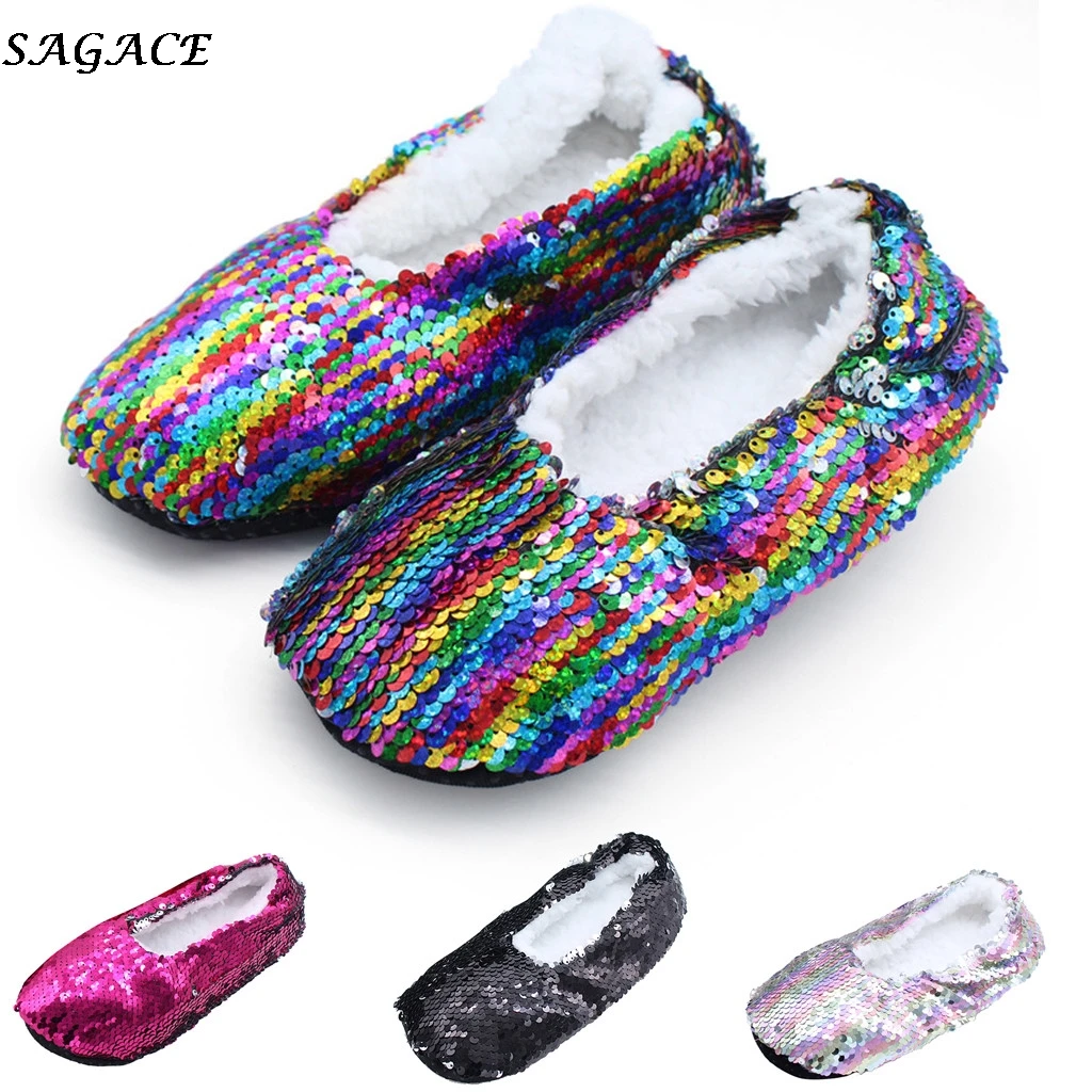

SAGACE cotton Warm Winter flat Boots women Comfortable Ankle Boot Botas Mujer Ladies house Casual Slip-On Snow Boots shoes woman