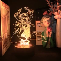 anime figure eula night light kids genshin impact led lamp for children room illusion decor adult birthday gift kamisato ayaka
