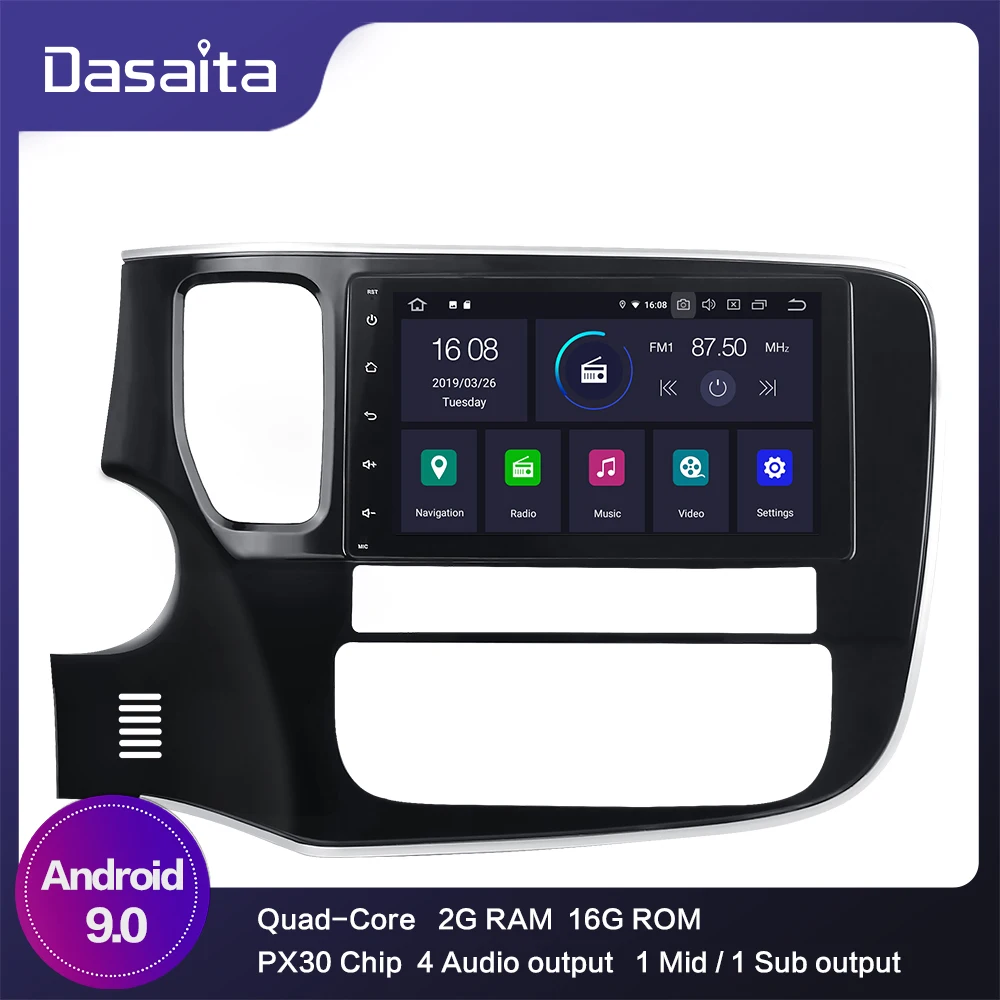 Мультимедийный плеер на Android 9 0 с 8 &quotсенсорным экраном радио для Mitsubishi Outlander 2015 2016