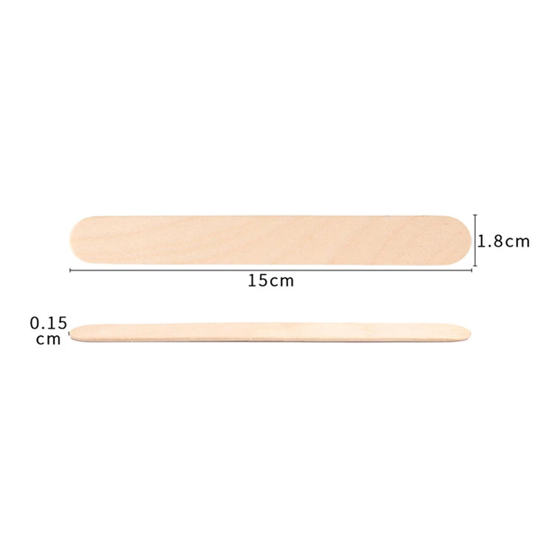 

100Pcs/box 15cm Natural Wood Stick Plant Sign Crafts Plant Marker Homemade Kitchen DIY Dessert Ice Cream Sticks