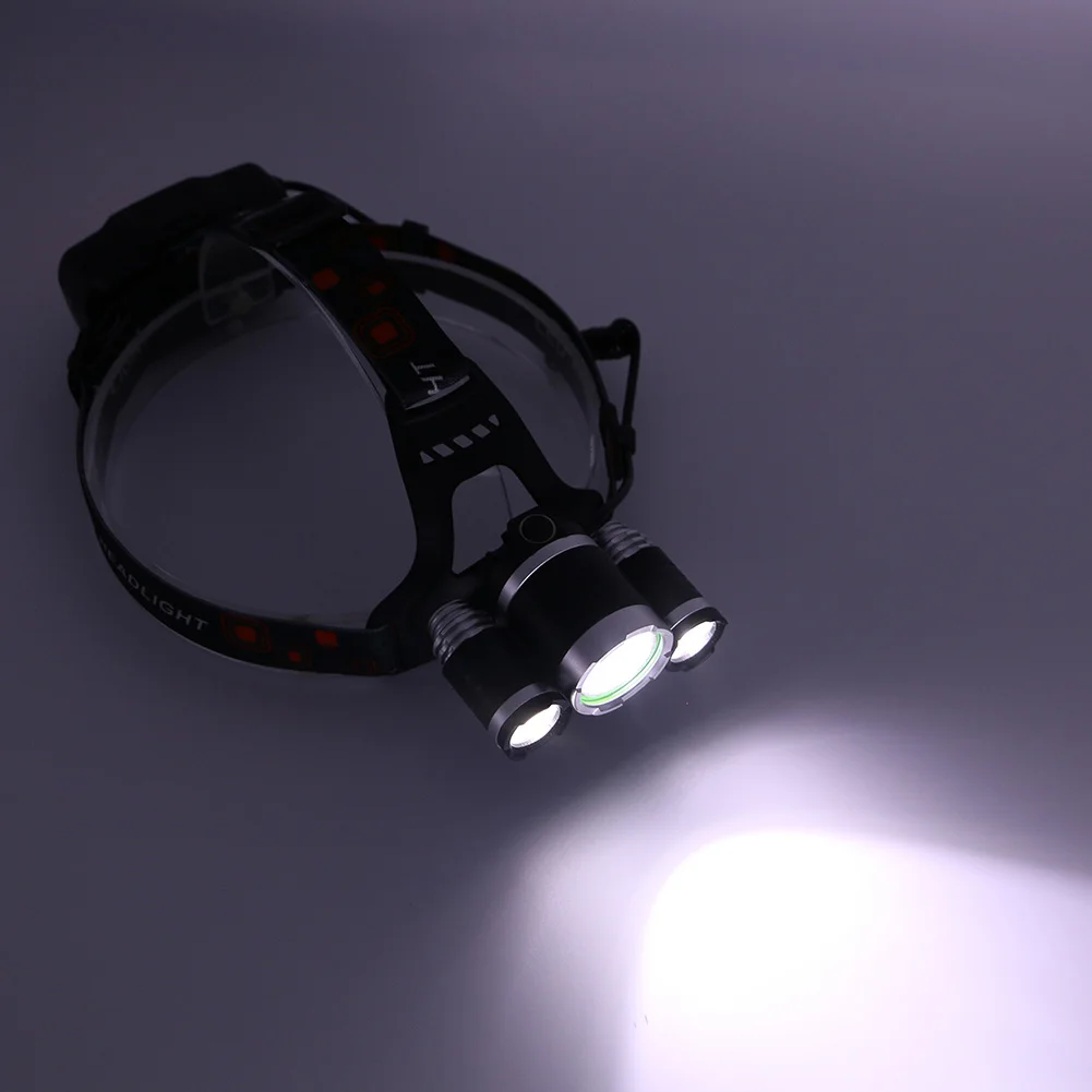 Зарядка через USB фонарь головной светильник T6 + R2 светодиодный налобный 4 режима