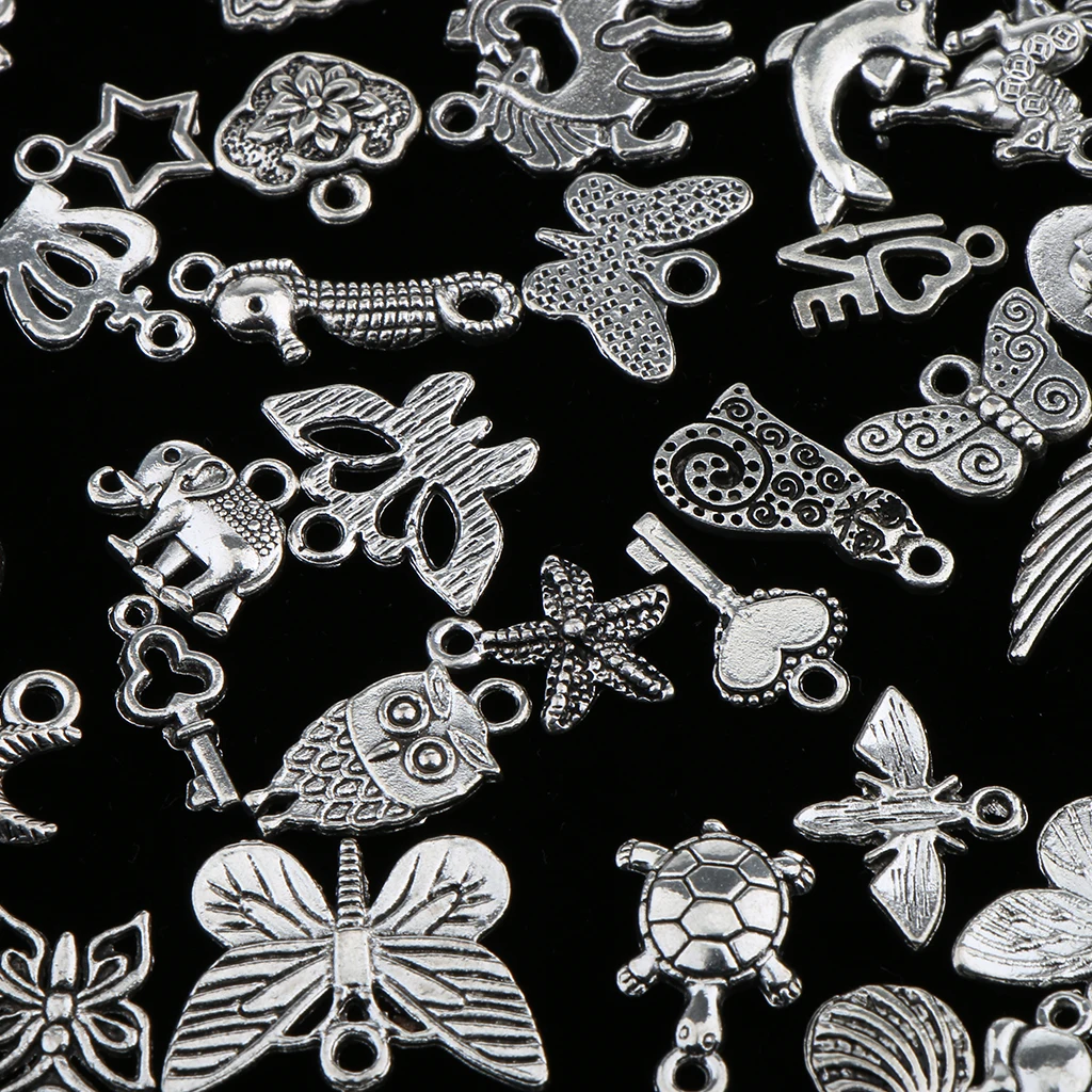 100 штук в ассортименте антикварные подвески для рукоделия изготовление