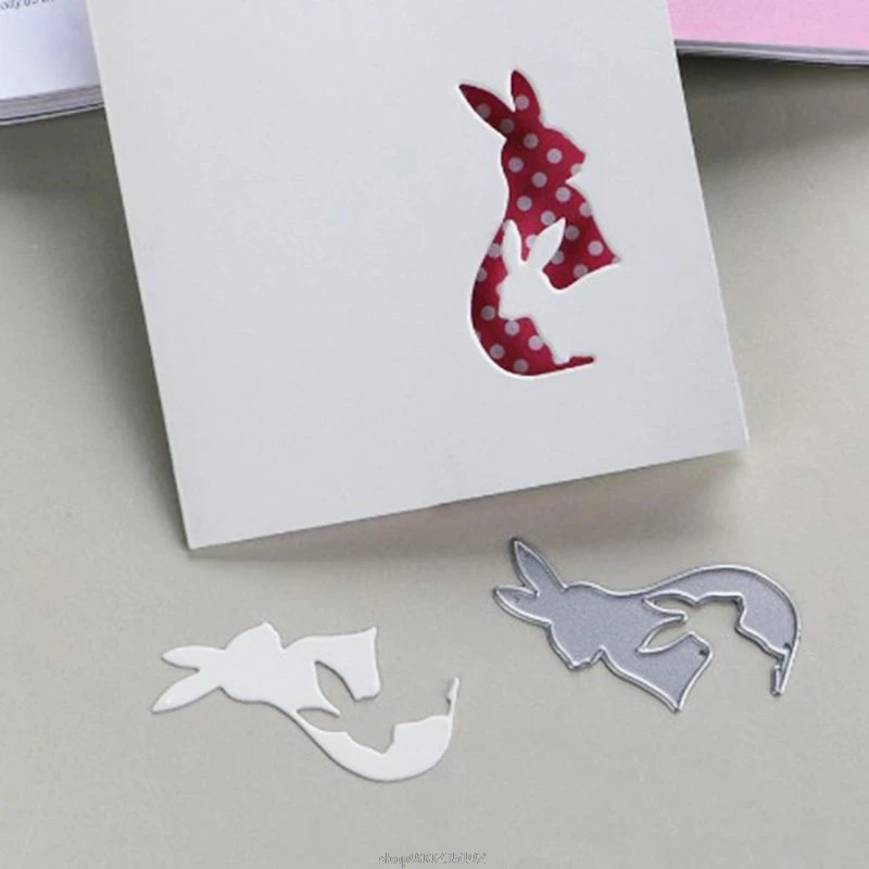 Кролик Пасхальные металлический Трафаретный вырубной штамп Скрапбукинг Сделай