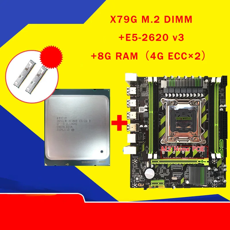 Online X79 M.2 Motherboard Set LGA 2011 E5 2650 2x8GB = 16G DDR3 Vier Kanal LGA2011 Buchse Desktop-Mainboard Für Intel I7 Xeon CPU
