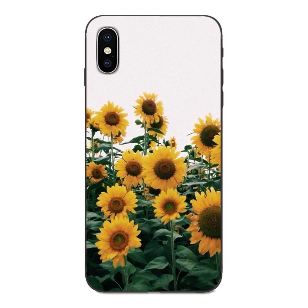 Красивый желтый цветок подсолнуха для Huawei nova 2 2S 3i 4 4e 5i Y3 Y5 II Y6 Y7 Y9 Lite Plus Prime Pro 2017 2018