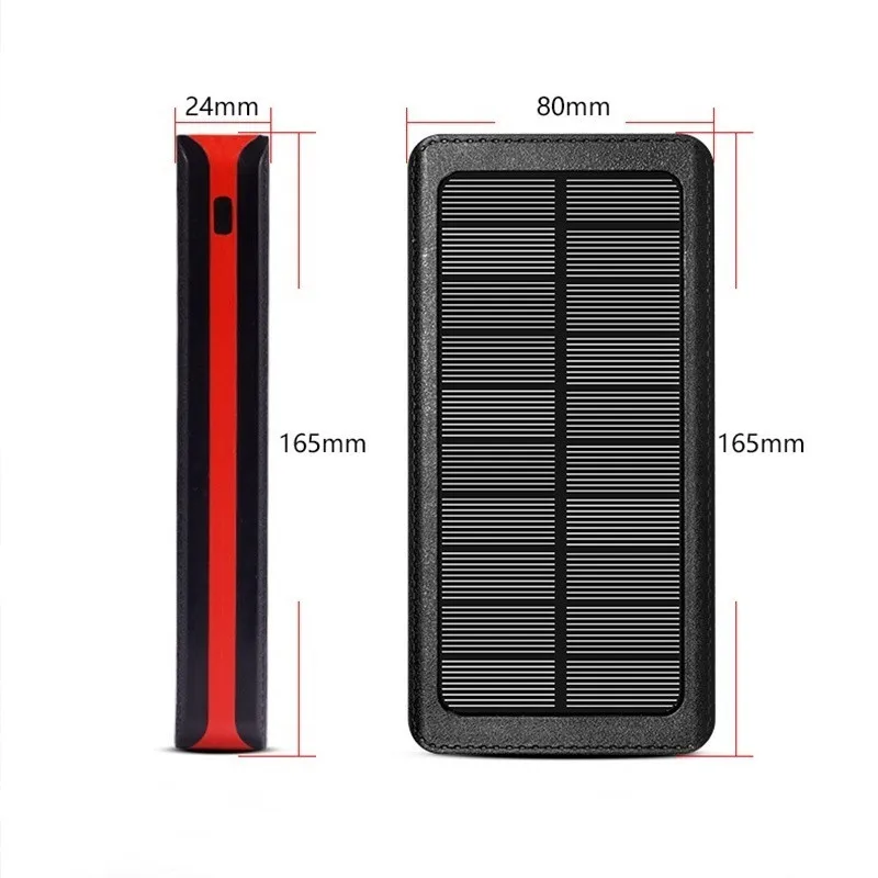 30000mAh Солнечная батарея с большой емкостью 4 выхода порта аккумулятор подходит