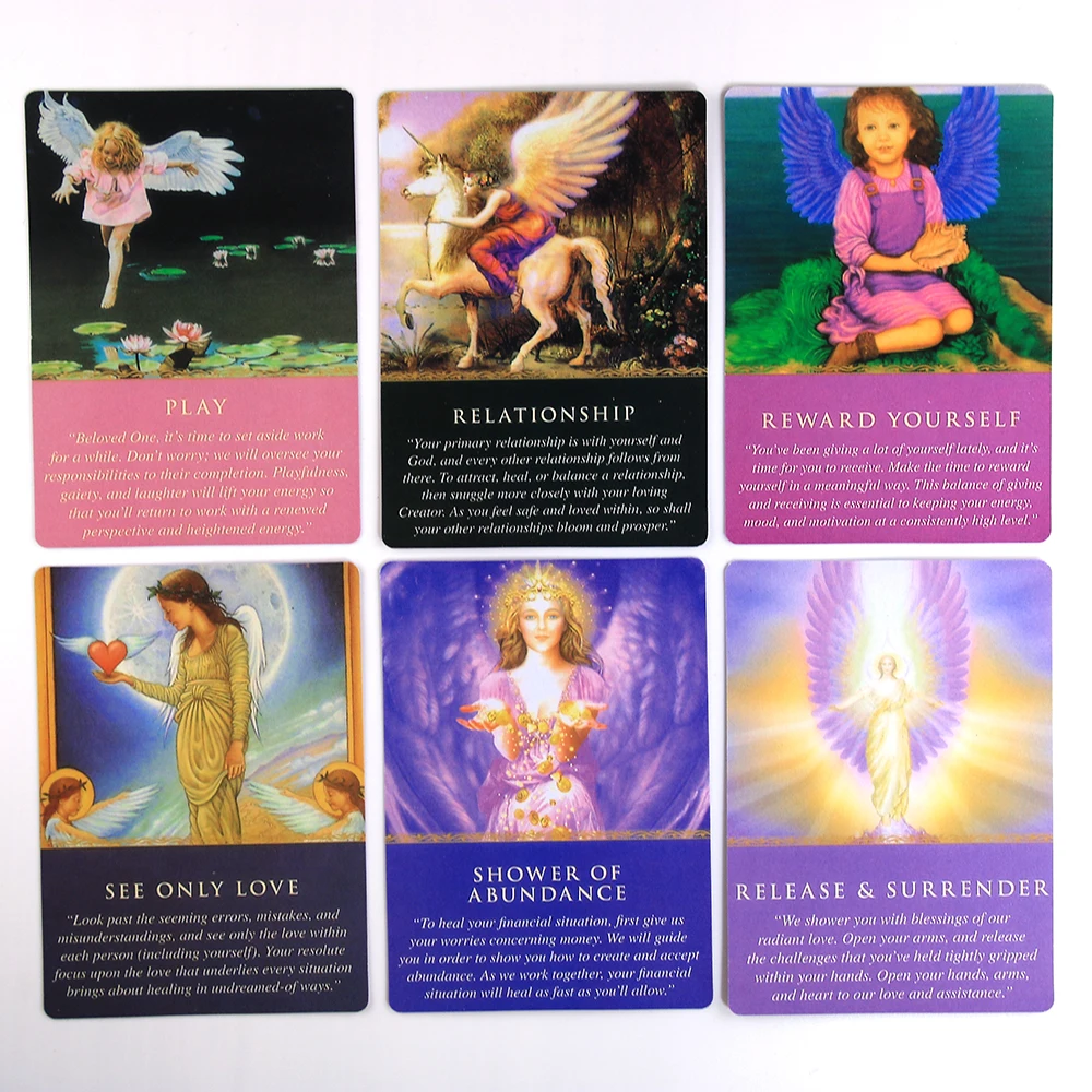 Juego de cartas de Tarot para principiantes, juego de mesa con gu&iacute;a, exquisito y gu&iacute;a, &aacute;ngeles, nuevas-4