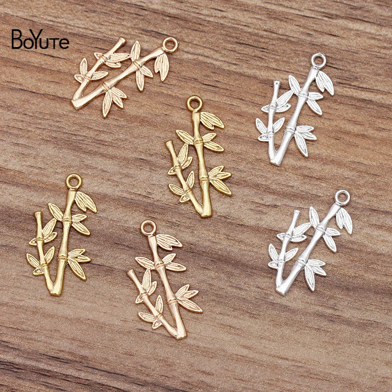 

BoYuTe (100 Pieces/Lot) Metal Alloy 29*15MM Bamboo Charms Pendant DIY Hand Made Jewelry Accessories
