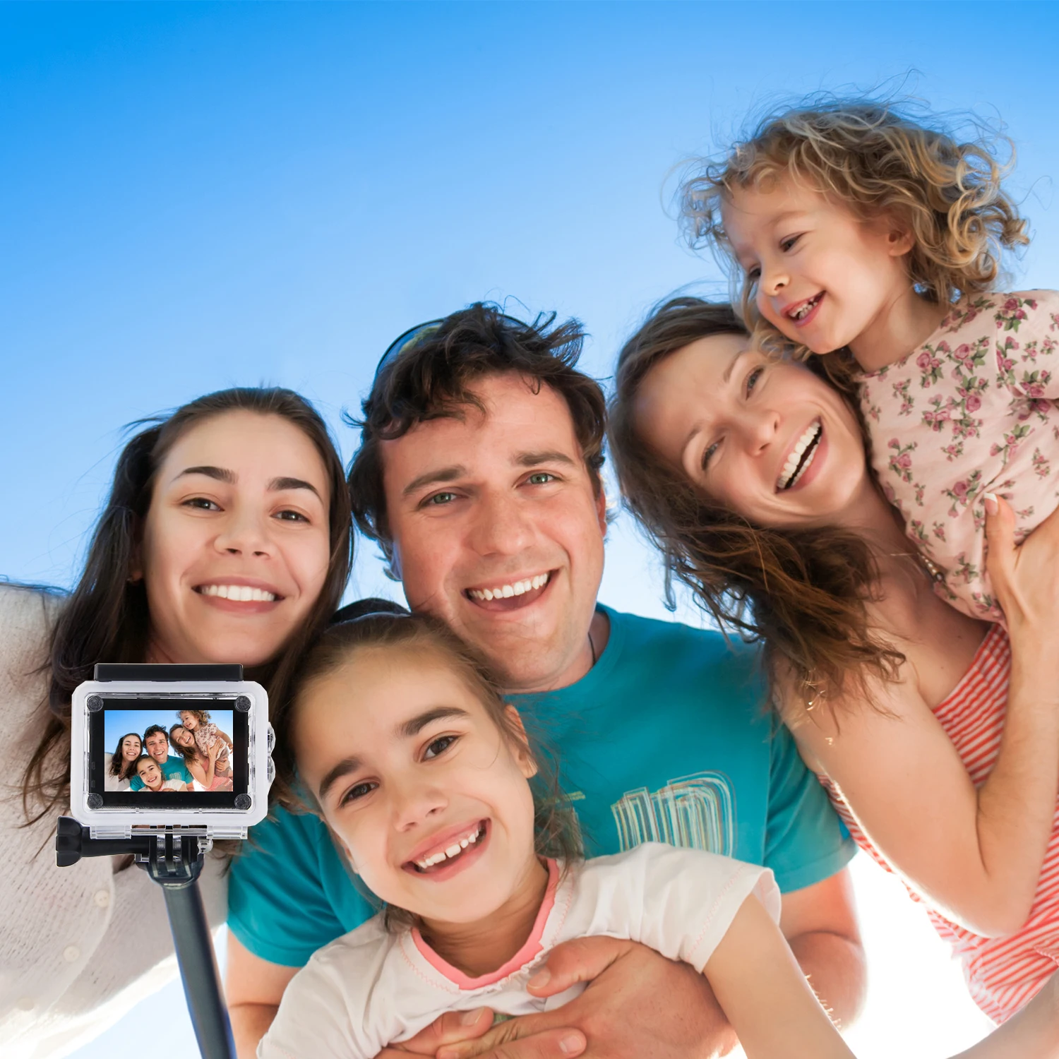 Экшн-камера APEMAN селфи-палка раздвижная совместимая с GoPro Hero9/Hero8/Hero 9/8/Fusion Akaso Brave 5/4