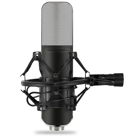 Студийный конденсаторный микрофон Q8 3,5 мм с мониторингом в режиме реального времени, конденсаторный микрофон с большой диафрагмой для записи караоке